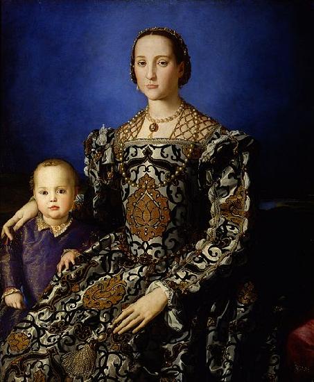 Agnolo Bronzino Portrait of Eleanor of Toledo and Her Son oil painting image